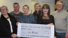 Le club de foot remet 6 354 euros au profit de La Brise