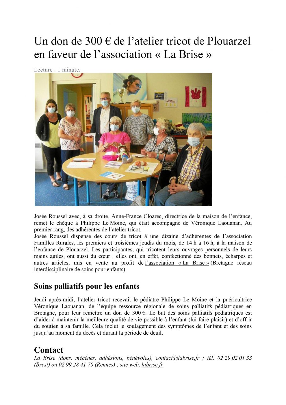 un don de 300 euors 